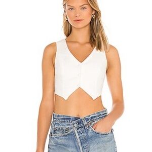 White Sleeveless Crop Top
